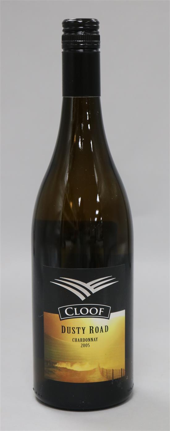 Six bottle of Cloof Dusty Road, Chardonnay, 2005.